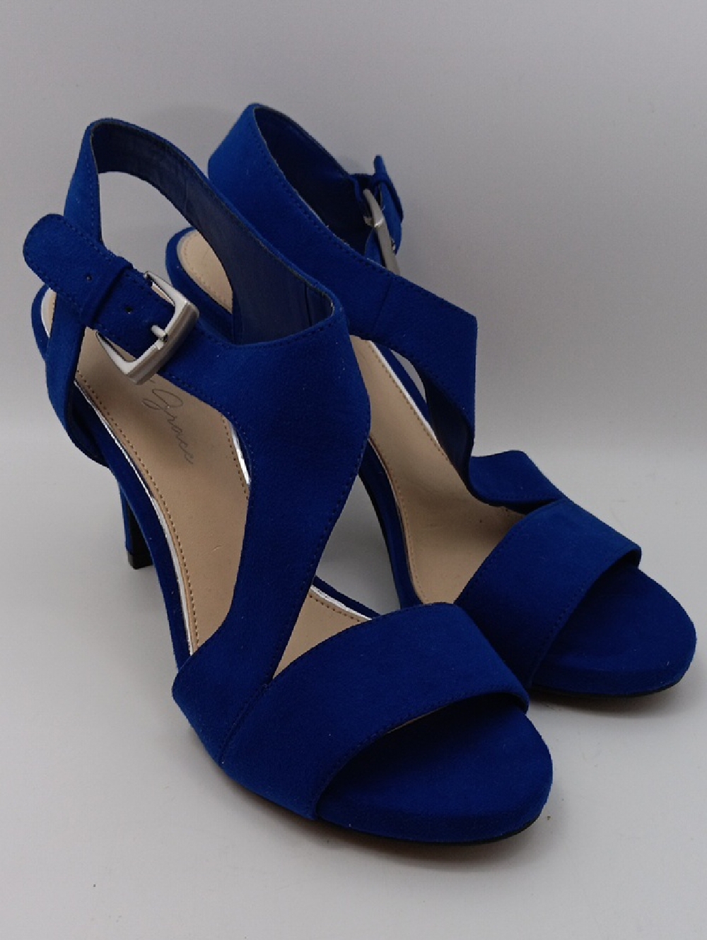 CHIC SEXY ROYALl BLUE STRAPPY HEELS SIZE 7